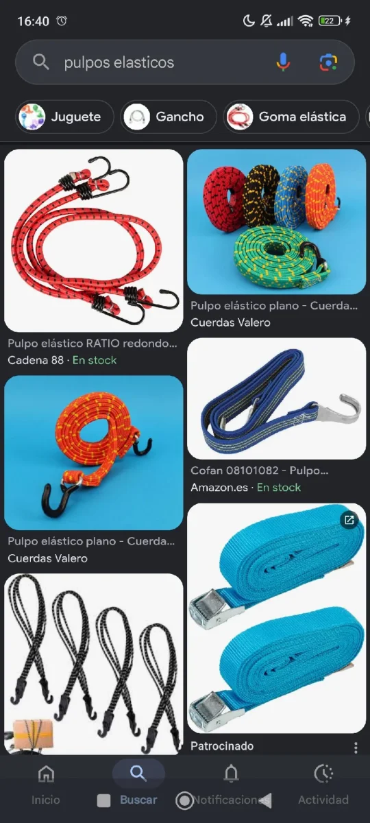 Se busca: Pulpos elásticos y Correas. En València. Publicado por Rafa.