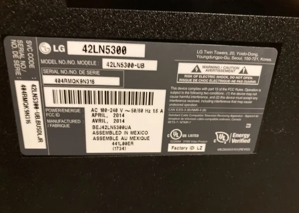 LG SMART TV. Photo 3 of 3.